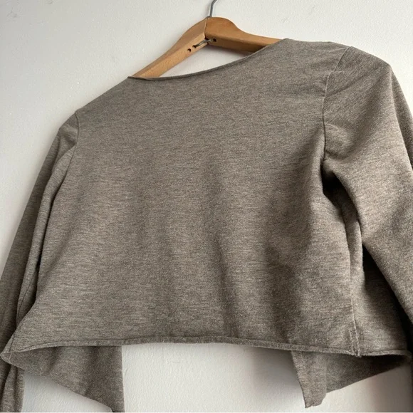 Y2K Cropped Flare Sleeve Open Front Cardigan - Picture 7 of 7